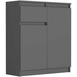 biala-komoda-o-wysokosci-98cm-z-jedna-szuflada-model-pl-s-1-w-kolorze-antracytowym