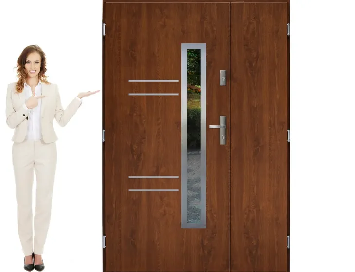DRZWI ZEWNĘTRZNE DWUSKRZYDŁOWE 120, 130, 140 cm