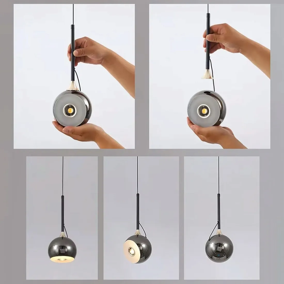 lampa-wiszaca-led-czarna-chrom-pojedyncza-sufitowa-z-magnesem-regulowana