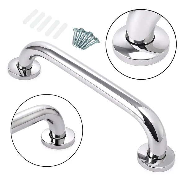 Uchwyt ŁAZIENKOWY dla niepełnosprawnych INOX 40cm uchwyt PORĘCZ zestaw