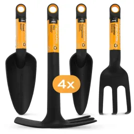zestaw-narzedzi-fiskars-4-szt-lopatka-szufelka-grabki-motyczka-pazurki