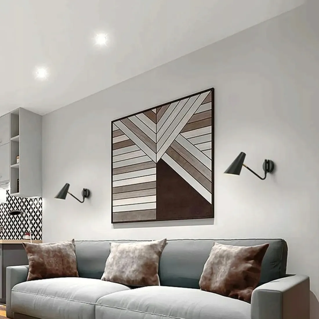 lampa-scienna-kinkiet-zloty-czarny-salon-korytarz-stan-nowy