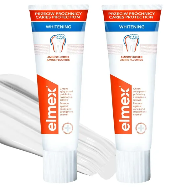 2X PASTA DO MYCIA ZĘBÓW ELMEX WHITENING PRZECIW PRÓCHNICY REMINERALIZACJA