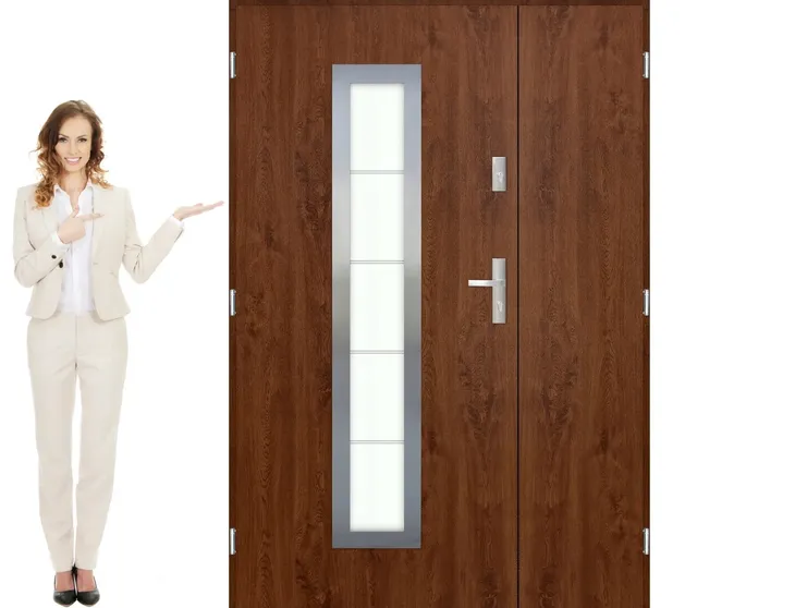 DRZWI ZEWNĘTRZNE DWUSKRZYDŁOWE 120, 130, 140 cm