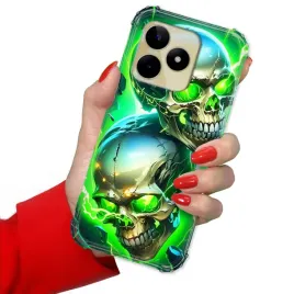 etui-do-realme-note-50-antishock-wzmocnione-pancerne-gotyckie-czaszki-wzory