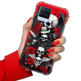 etui-do-realme-8-antishock-ochronne-wzmocnione-rogi-gotyckie-czaszki-wzory