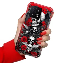 etui-do-xiaomi-13-antishock-ochronne-wzmocnione-rogi-gotyckie-czaszki-wzory