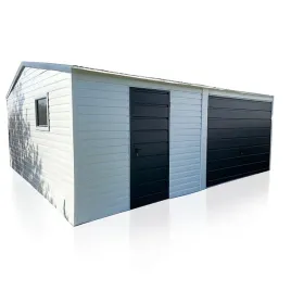 garaz-blaszany-blaszak-dwuspadowy-7x5m-bialy-ral-ciemny-grafit-mat