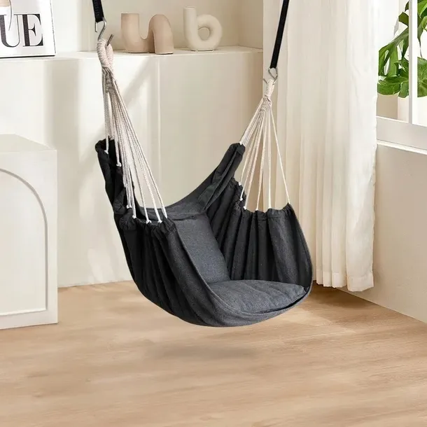 hustawka-wiszaca-hamak-silne-wsparcie-tkanina-bawelniana-do-balkon-stan-nowy-kolor-szary