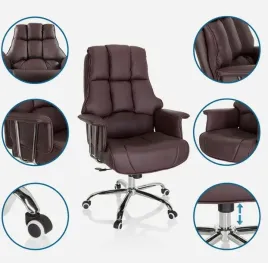 fotel-biurowy-hjh-office-brazowy-komfortowy-regulowane-podlokietniki