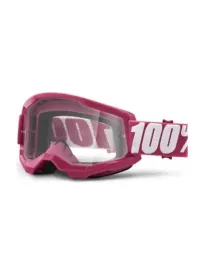gogle-strata-2-junior-100percent-rozowe-przezroczyste-soczewki-sporty-zimowe