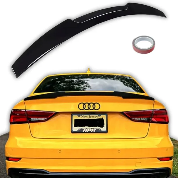 Spoiler Audi A3 8V Sedan 2013-2020 Lotka M4 Czarny Dokładka Klapy Spojler