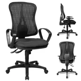 krzeslo-biurowe-z-podlokietnikiem-tkanina-czarne-niemieckie-ergonomiczne