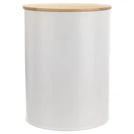 pojemnik-na-zywnosc-metalowy-bialy-z-bambusowa-pokrywka-whiteline-23-l