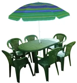 ogrodowe-meble-plastikowe-zielone-do-ogrodu-6-1-krzesla-stol-parasol
