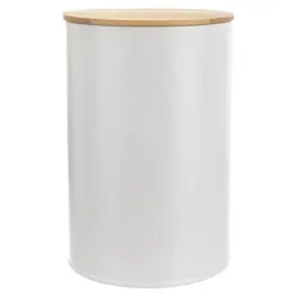 pojemnik-na-zywnosc-metalowy-bialy-z-bambusowa-pokrywka-whiteline-13-l