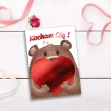 karnet-b6-walentynki-misiek-stan-nowy