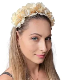 opaska-kwiatowa-bezowa-na-glowe-kremowe-kwiaty-styl-boho-wianek