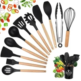 zestaw-przyborow-kuchennych-silikonowe-teflon-akcesoria-kuchenne-drewniane