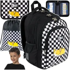 plecak-szkolny-piornik-worek-st-right-3w1-bp-58-szachownica-piesek-corgi