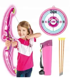 luk-rozowy-pinki-swiecacy-led-zestaw-luczniczy-tarcza-rozowy