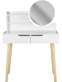 skandynawska-toaletka-stolik-bialy-z-lustrem-toaletka-z-szufladkami