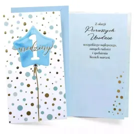 karnet-urodziny-roczek-balon-niebieski