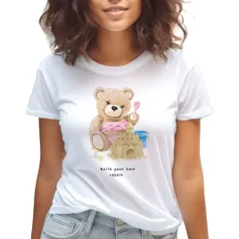 koszulka-t-shirt-damski-biala-modna-teddy-bear-build-your-own-castle-xs