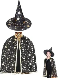 stroj-halloween-wiedzma-czarownica-czarodziej-miotla-kapelusz-peleryna