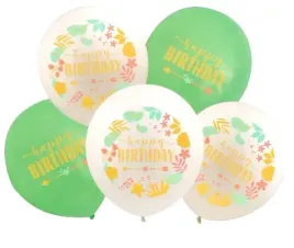 balony-lateksowe-biale-zielone-liscie-happy-birthday-30-cm-12-cali-5-szt