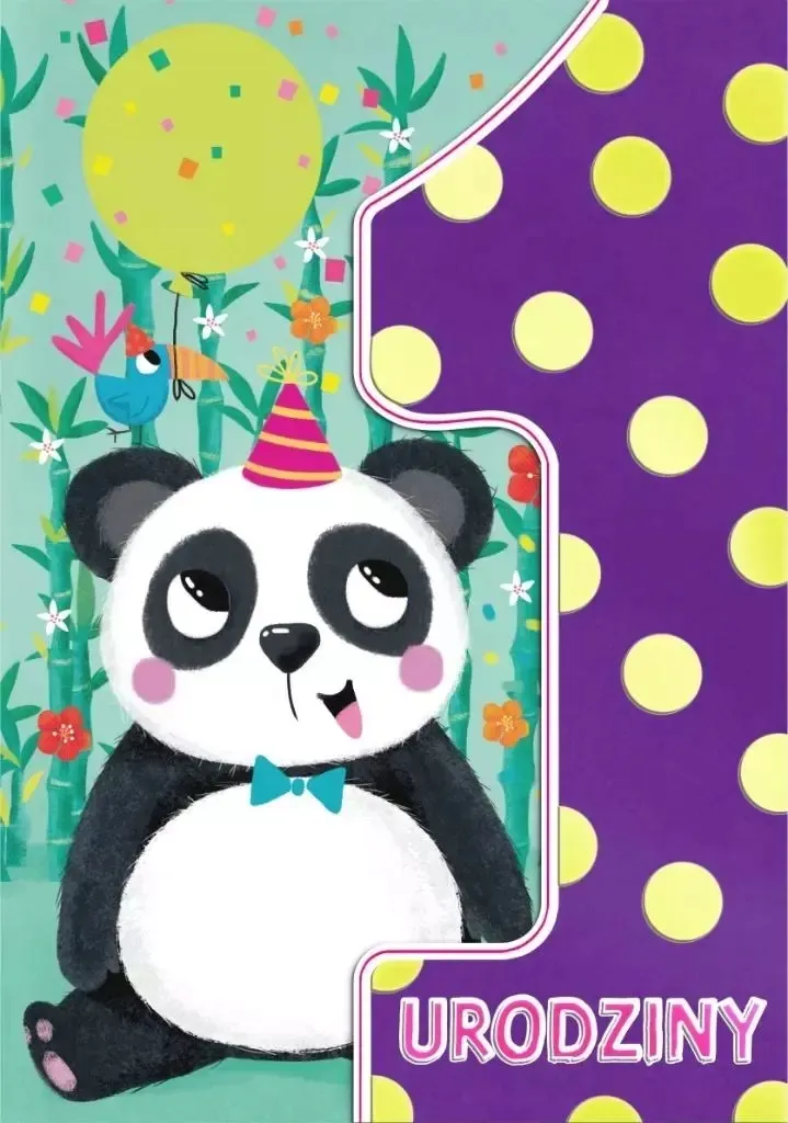 karnet-a5-urodziny-roczek-panda