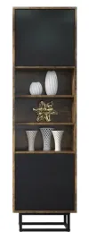witryna-do-salonu-slupek-loft-braz-rustykalny-czarny-industrial-mat-lft103a