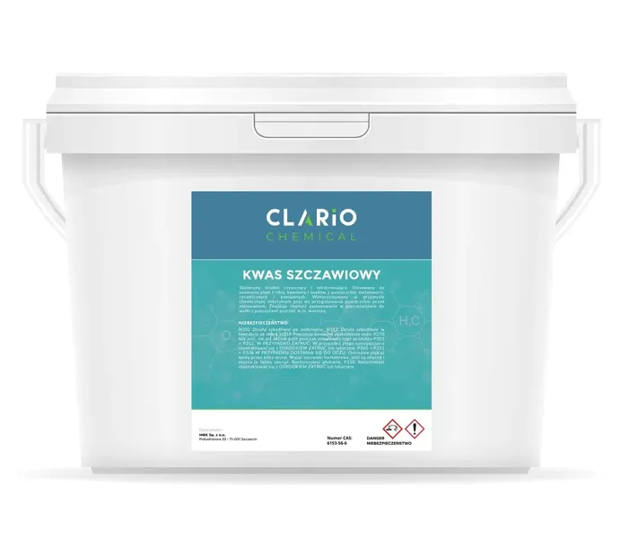 Kwas szczawiowy Clario Chemical przeciw warrozie jakość premium 3kg, 3000g