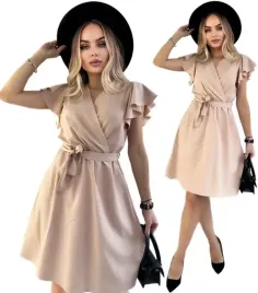 sukienka-damska-elegancka-klasyczna-kopertowy-dekolt-modna-stylowa-kolory