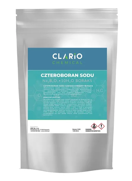 Boraks Czteroboran sodu super jakość Clario Chemical pranie 1kg 1000g borax