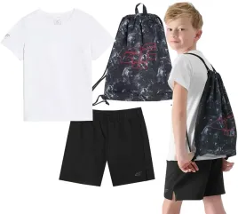 stroj-sportowy-chlopiecy-4f-na-wf-trening-m085-t-shirt-spodenki-146-152