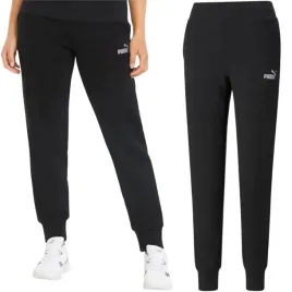 damskie-spodnie-puma-ess-metallic-tr-czarne-sportowe-joggery-dresowe-xs