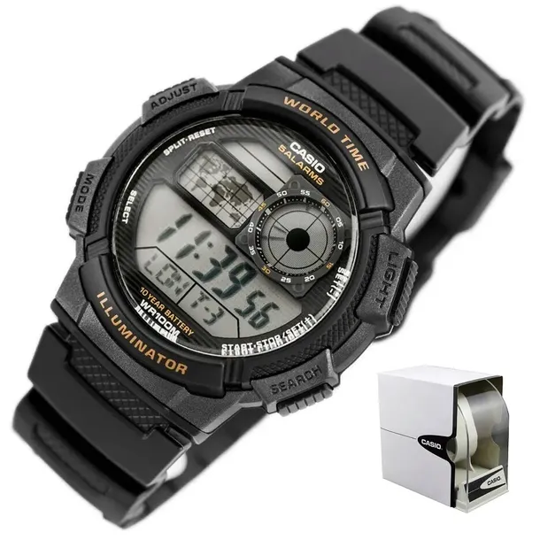 Zegarek CASIO dla chłopca NA KOMUNIĘ alarm datownik +BOX +TOREBKA +GRAWER