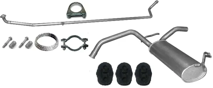 PEUGEOT 107 1.0 2005 - 8/2009 TŁUMIK RURA KOMPLET