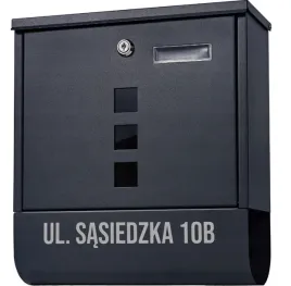 skrzynka-pocztowa-na-listy-i-gazety-czarna-z-napisem-na-poczte-tuba-adres