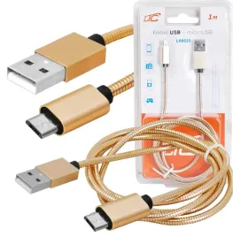 kabel-usb-a-microusb-zloty-1m-mocny-oplot-szybkie-ladowanie-i-transfer