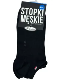 stopki-meskie-bawelniane-gladkie-krystjan-czarne-flaga-poslki-rozm-40-43