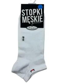 stopki-meskie-bawelniane-gladkie-krystjan-biale-flaga-poslki-rozm-44-46