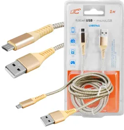 kabel-usb-a-microusb-zloty-1m-mocny-oplot-szybkie-ladowanie-i-transfer
