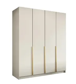 duza-szafa-4-drzwiowa-200-cm-liza-biala-zlote-uchwyty-polki-i-drazek