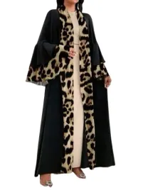 shein-damska-szata-czarna-w-panterke-luzna-narzutka-xl-1df