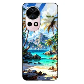 etui-do-huawei-nova-12-pro-wakacje-plaza-zachod-slonca-ocean-fale-palmy-wz