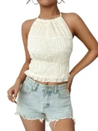 shein-ecru-top-wiazany-na-plecach-damski-xl-1dg