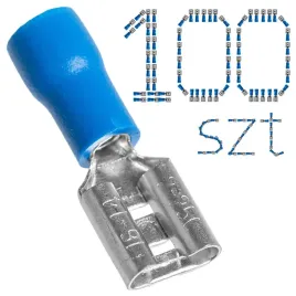 konektor-zenski-zlaczki-do-kabli-wsuwki-samochodowe-izolowane-6-3mm-100szt