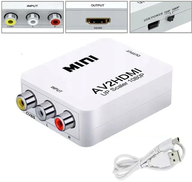Konwerter sygnału 3x Cinch RCA 1080 do HDMI adapter
